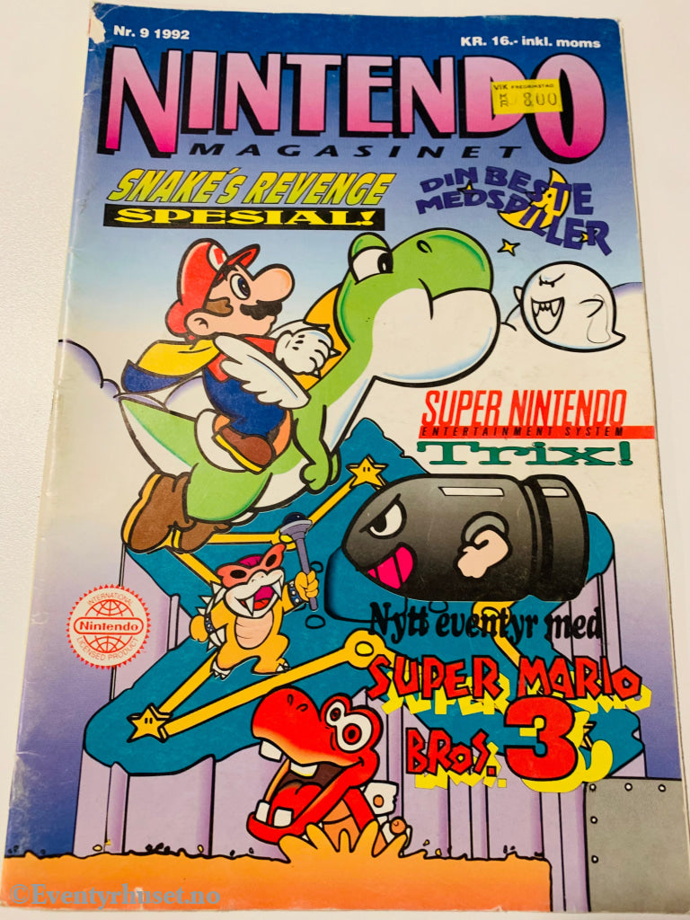 Nintendo Magasinet. 1992/09. Slitt. Tegneserieblad