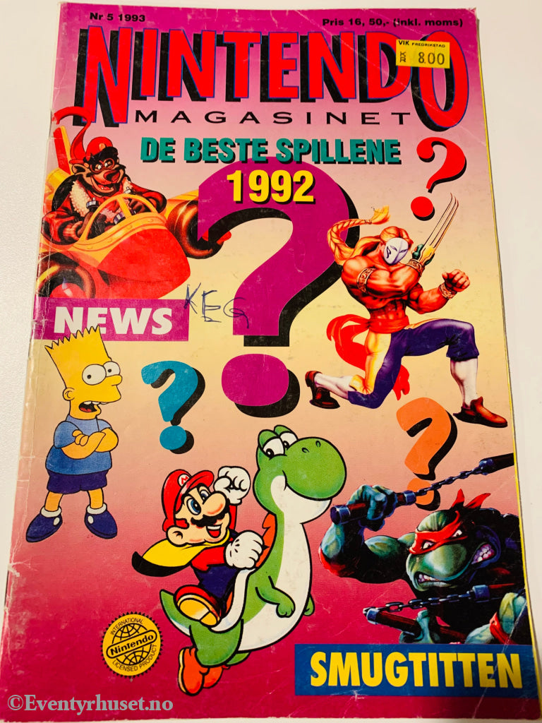 Nintendo Magasinet. 1993/05. Slitt. Tegneserieblad