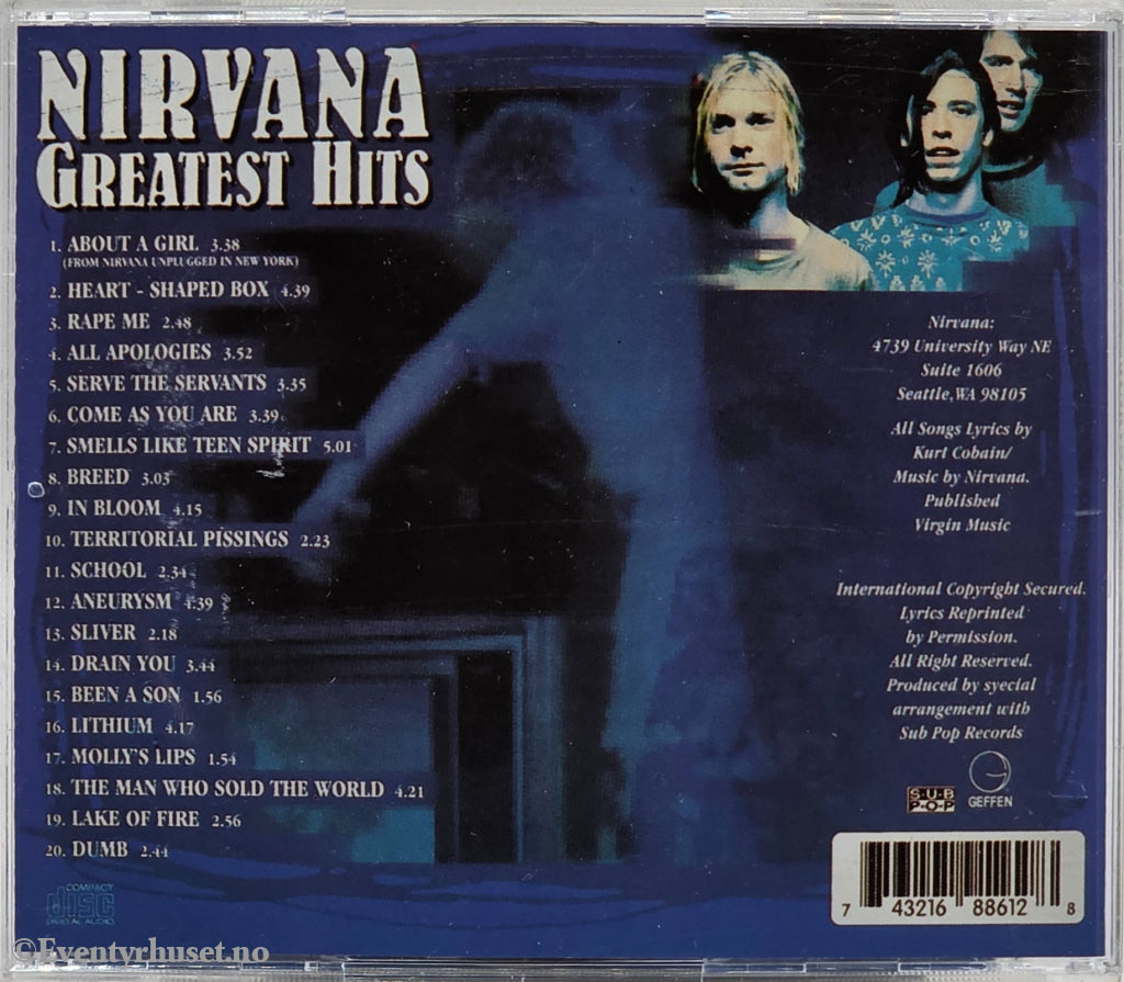 Nirvana, 2002, Greatest Hits. Musikk-CD.