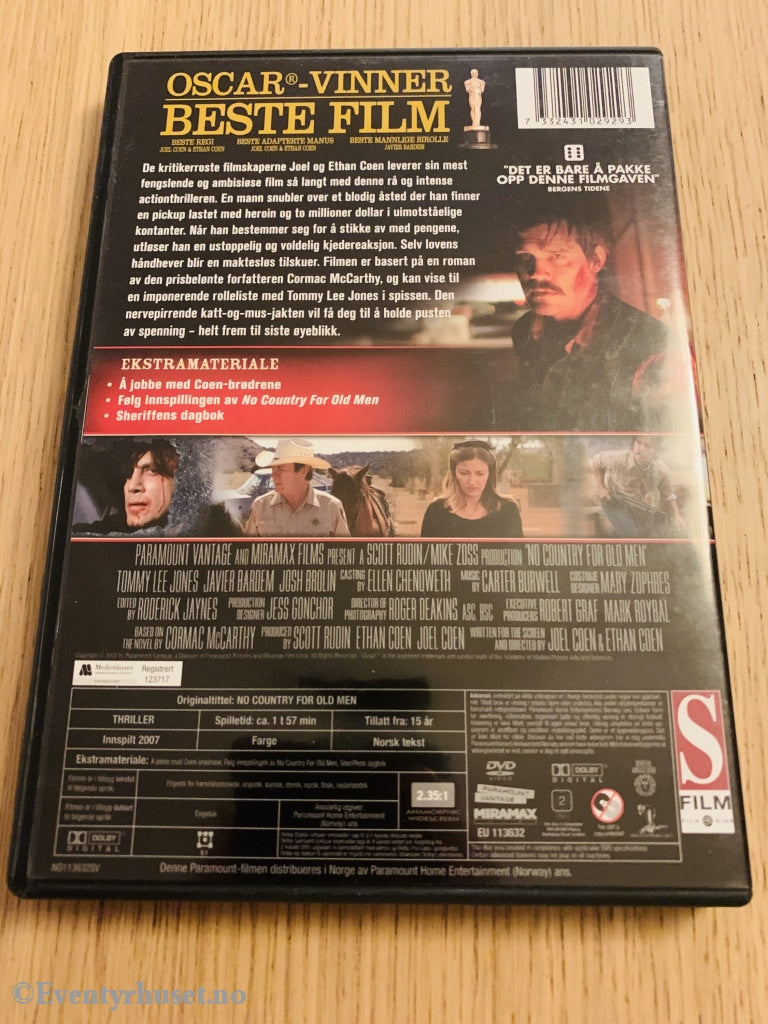No Country For Old Men. 2007. Dvd. Dvd