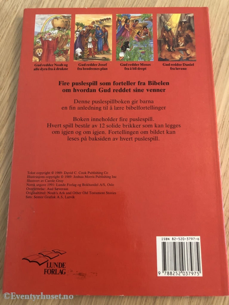 Noas Ark Og Andre Bibelfortellinger. 1991. Puslespillbok. Fortelling