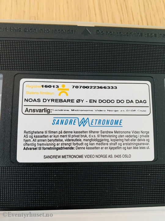 Noas Dyrebare Øy. 1997. En Dodo Do Da Dag. Vhs. Vhs