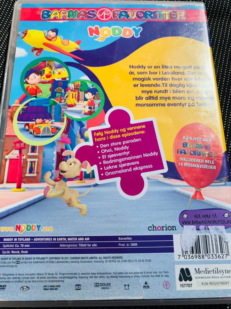 Noddy I Lekeland. Land Vann Og Luft... 2009. Dvd. Dvd