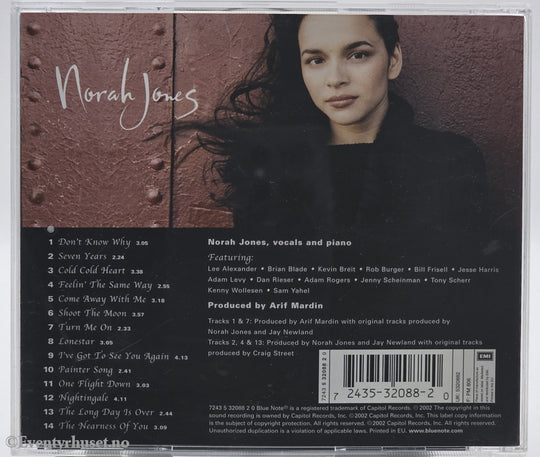 Norah Jones. 2002. Come Away With Me. CD.