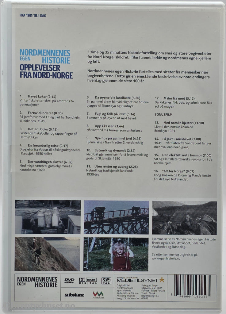 Nordmennenes egen historie – Opplevelser fra Nord-Norge. 2009. DVD.