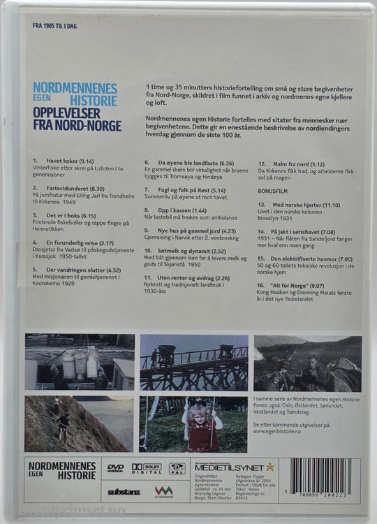 Nordmennenes egen historie – Opplevelser fra Nord-Norge. 2009. DVD.
