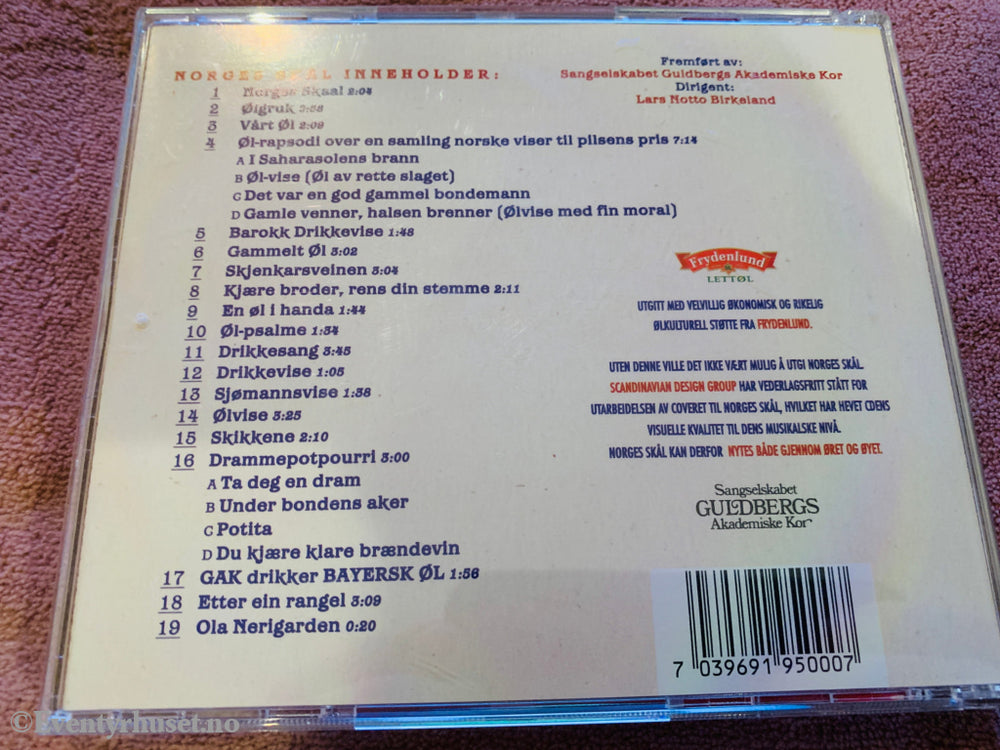 Norges Skål! Norske drikkeviser gjennom 200 år. CD.