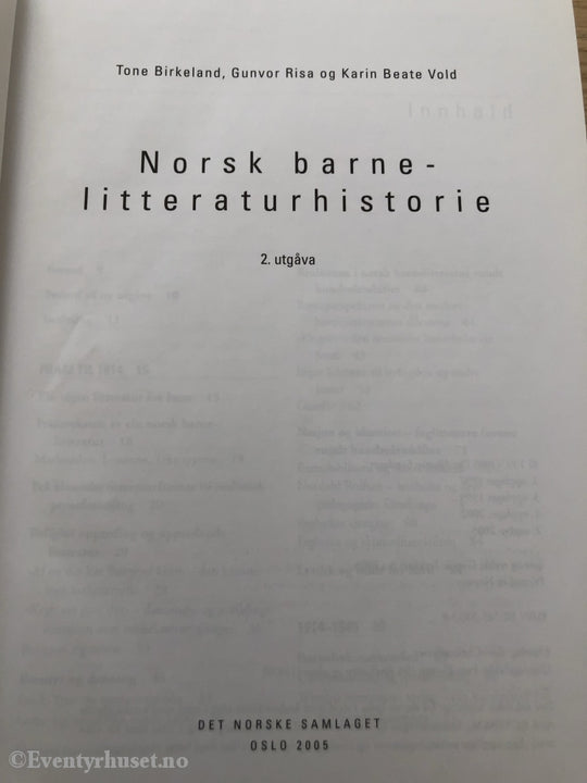 Norsk Barnelitteraturhistorie. 2005. Faktabok