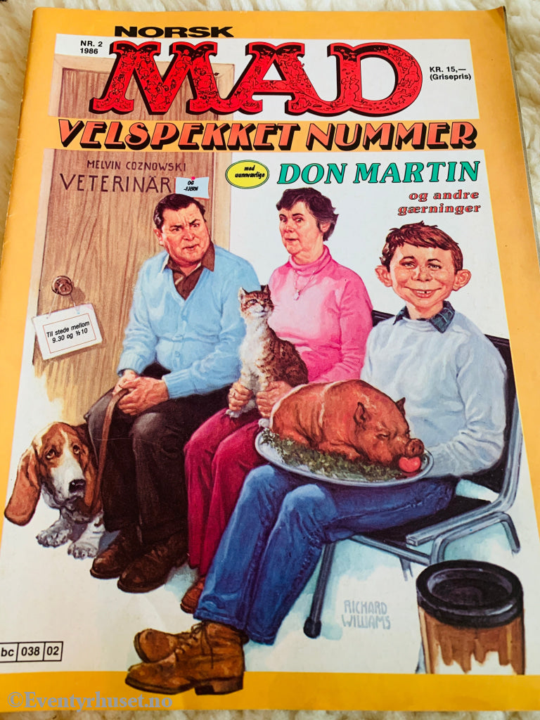 Norsk MAD Nr. 2 - 1986. Tegneserieblad/album.
