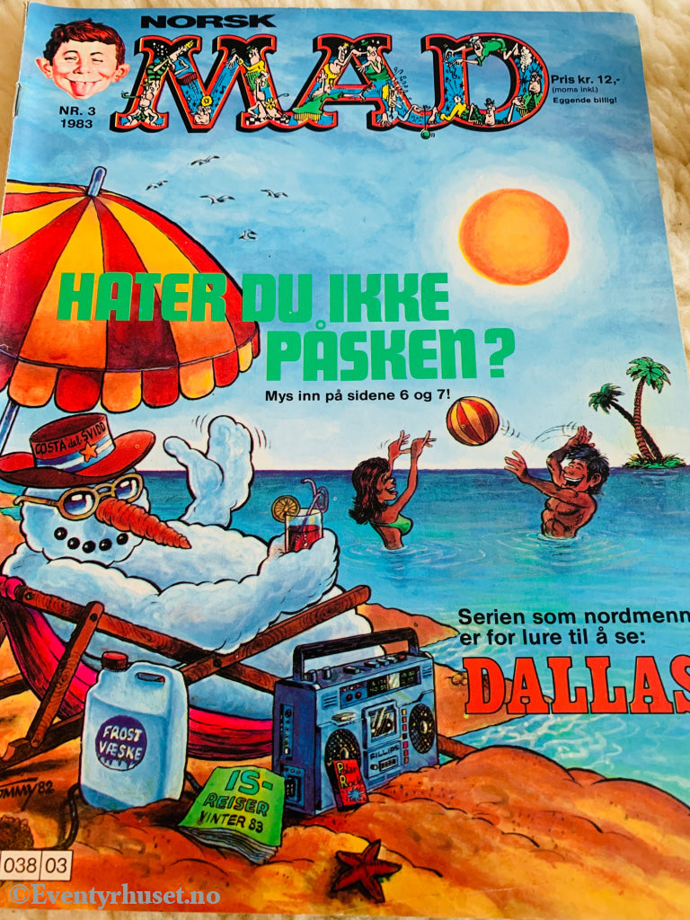 Norsk MAD Nr. 3 - 1983. Tegneserieblad/album.