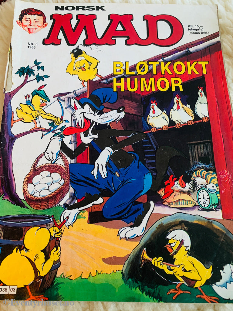 Norsk MAD Nr. 3 - 1986. Tegneserieblad/album.