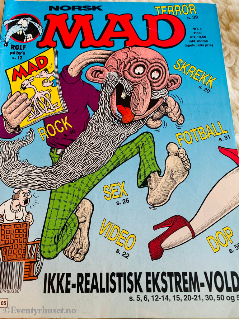 Norsk MAD Nr. 5 - 1990. Tegneserieblad/album.