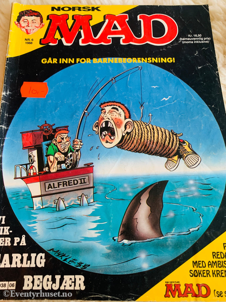 Norsk MAD Nr. 6 - 1988. Tegneserieblad/album.