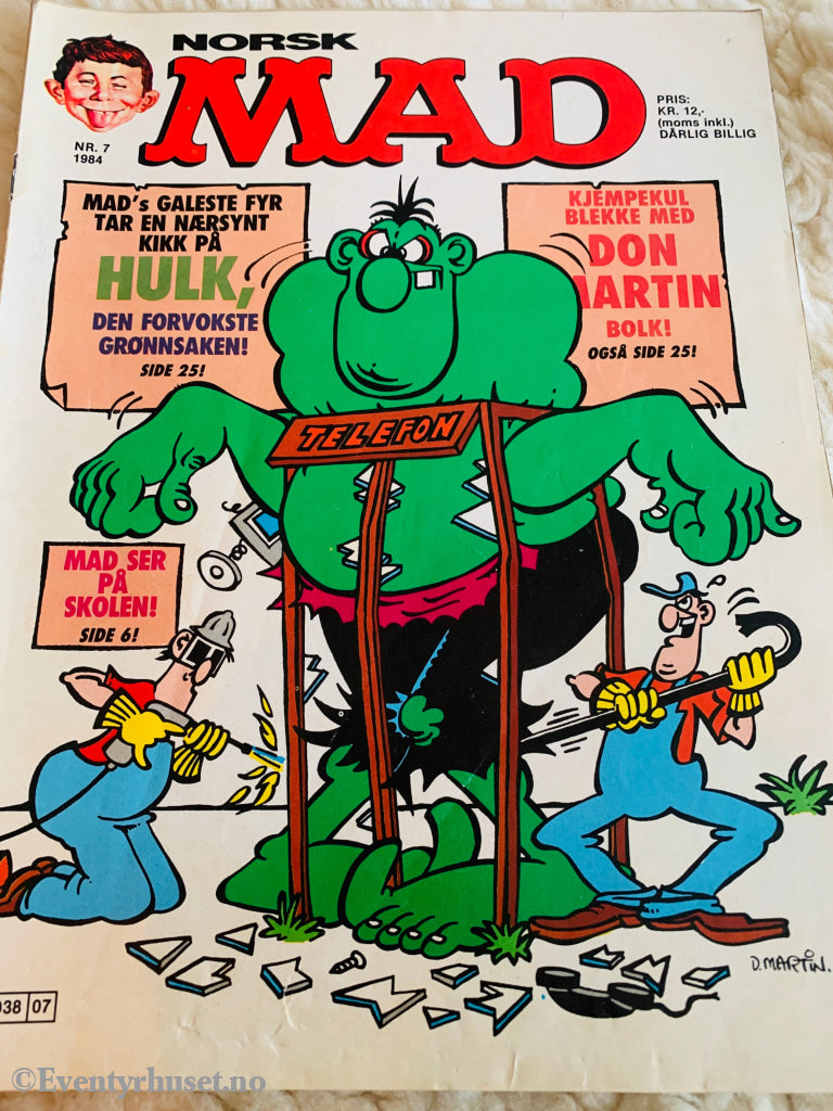 Norsk MAD Nr. 7 - 1984. Tegneserieblad/album.