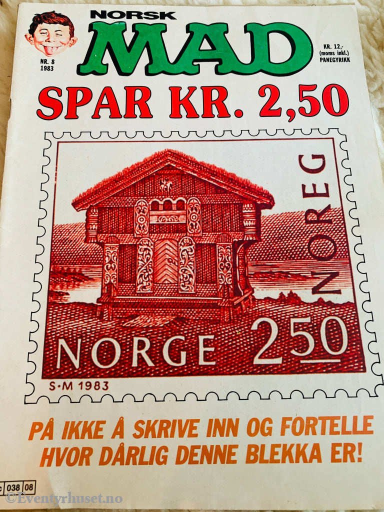 Norsk MAD Nr. 8 - 1983. Tegneserieblad/album.