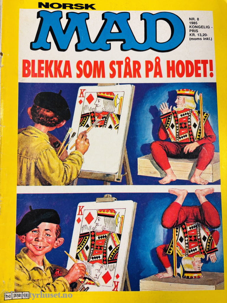 Norsk MAD Nr. 8 - 1985. Tegneserieblad/album.