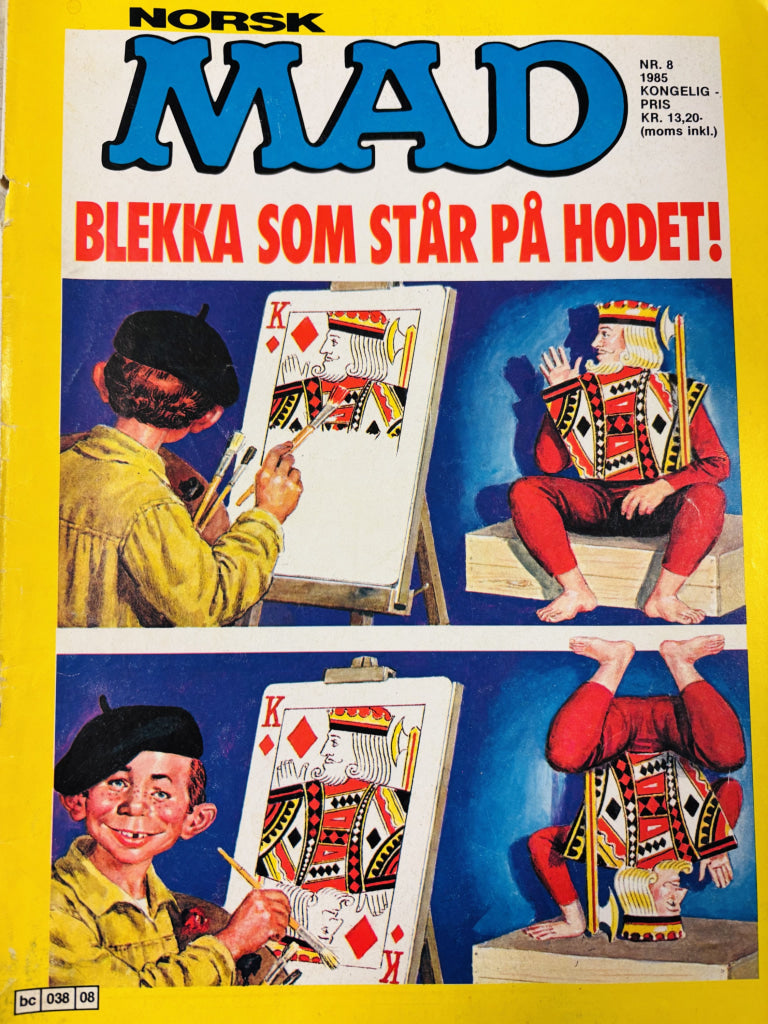 Norsk MAD Nr. 8 - 1985. Tegneserieblad/album.