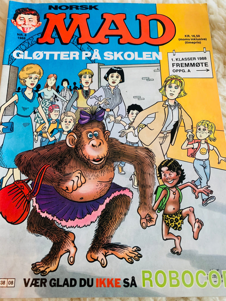 Norsk MAD Nr. 8 - 1988. Tegneserieblad/album.