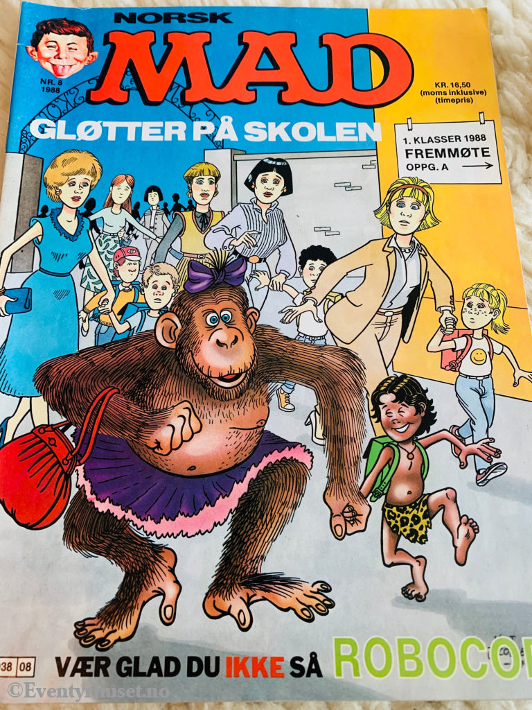 Norsk MAD Nr. 8 - 1988. Tegneserieblad/album.