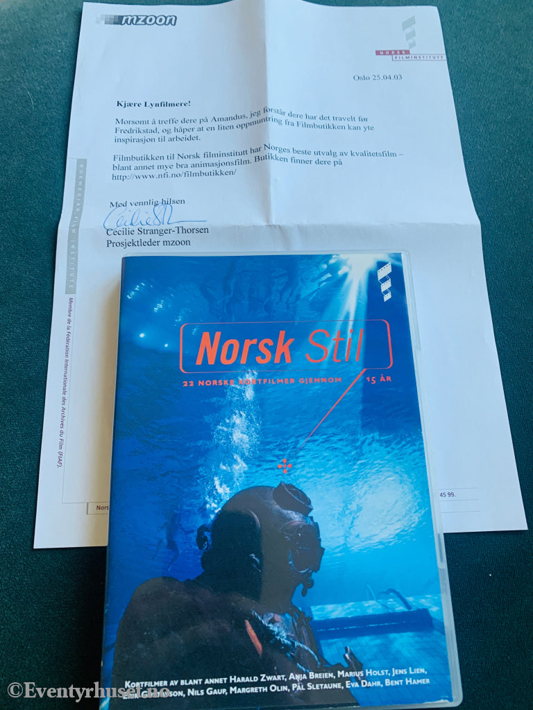 Norsk Stil med følgebrev fra NFI. DVD.