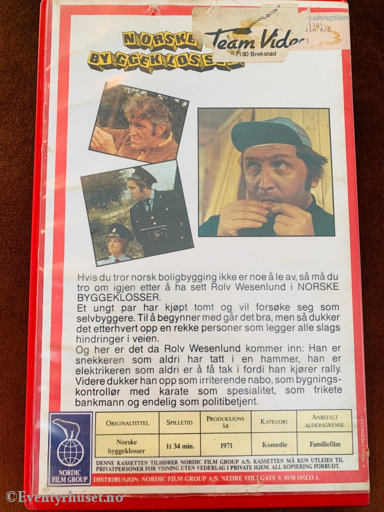 Norske Byggeklosser. 1971. Vhs Big Box.