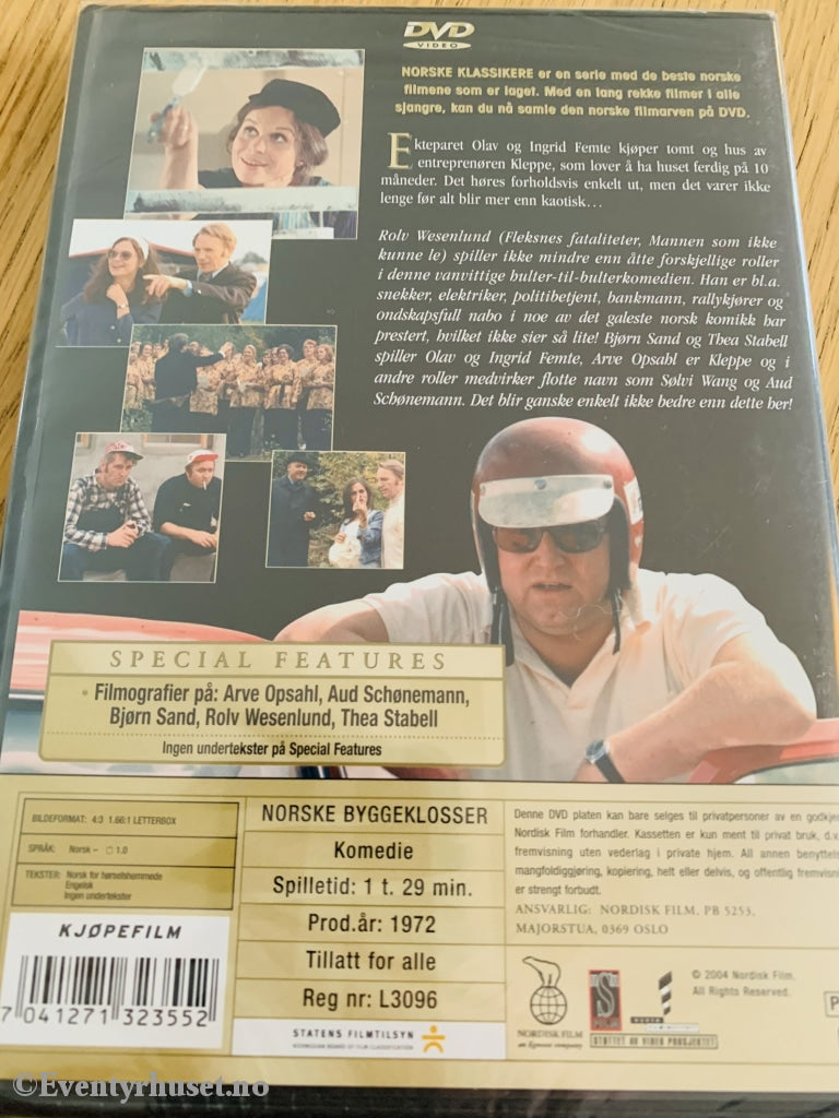 Norske Byggeklosser. 1972. Dvd Ny I Plast!