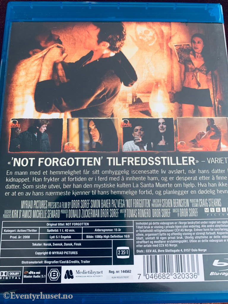 Not Forgotten. 2008. Blu-Ray. Blu-Ray Disc