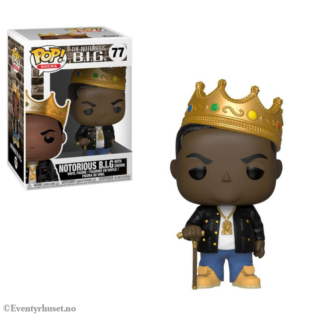 Notorious B.I.G. POP! Rocks Vinyl Figure Notorious B.I.G. with Crown 9 cm Collectibles