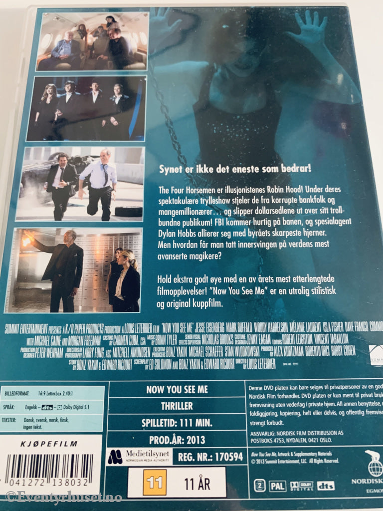 Now You See Me. 2013. Dvd. Dvd