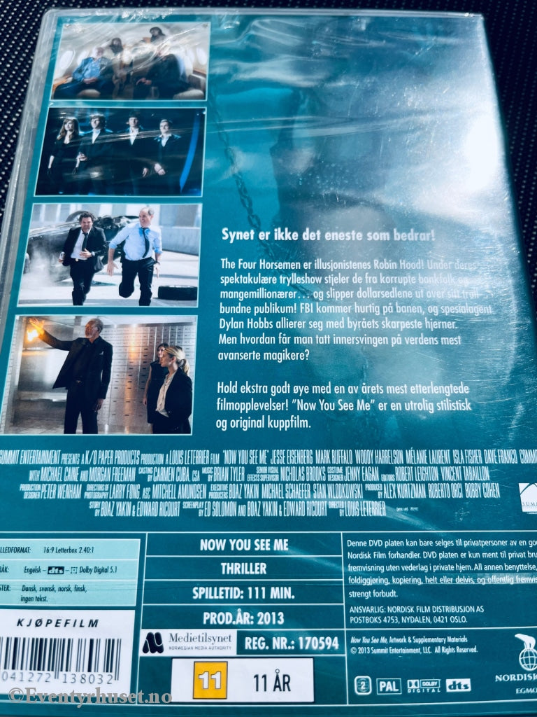 Now You See Me. Dvd. Ny I Plast! Dvd