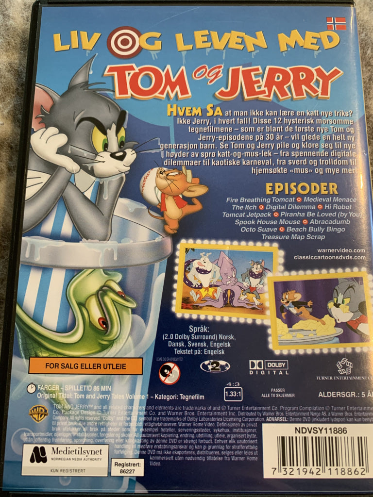Nye Historier Fra Tom & Jerry. Vol. 1. Dvd. Dvd