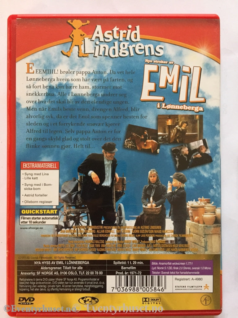 Nye Streker Av Emil I Lønneberga. 1971-72. Dvd. Dvd