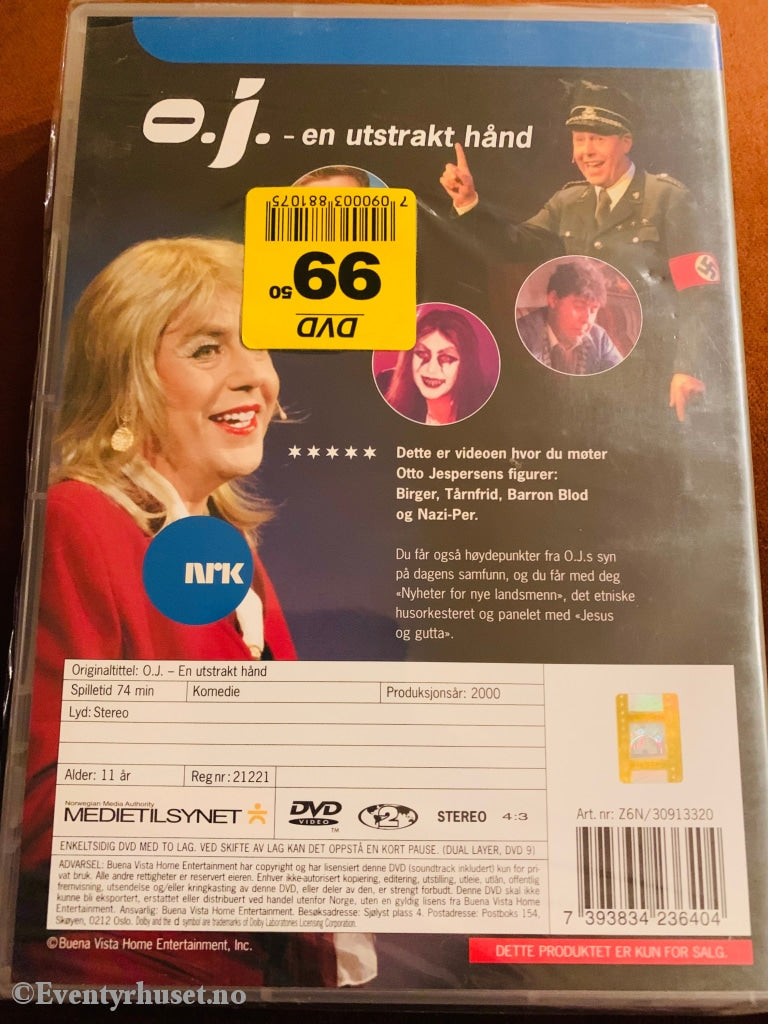 O. J. En Utstrakt Hånd (Nrk). 2000. Dvd. Ny I Plast! Dvd