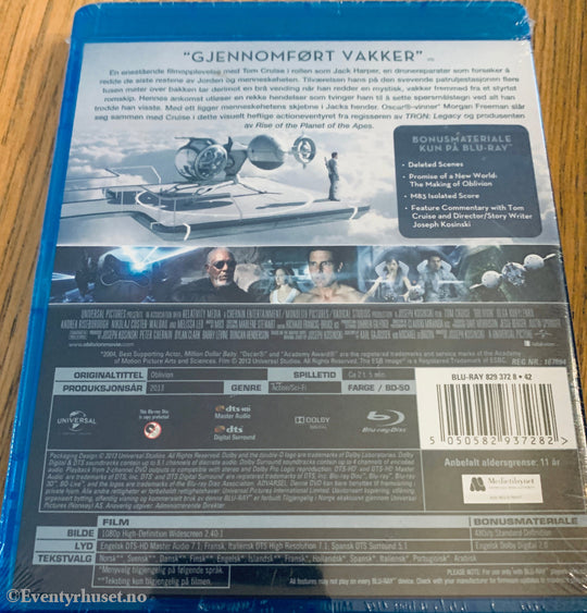 Oblivion (2013). Blu-Ray. Ny i plast!