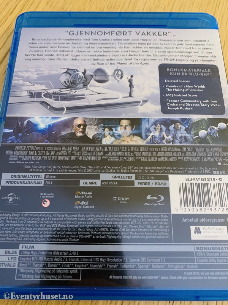 Oblivion. Blu Ray. Blu-Ray Disc