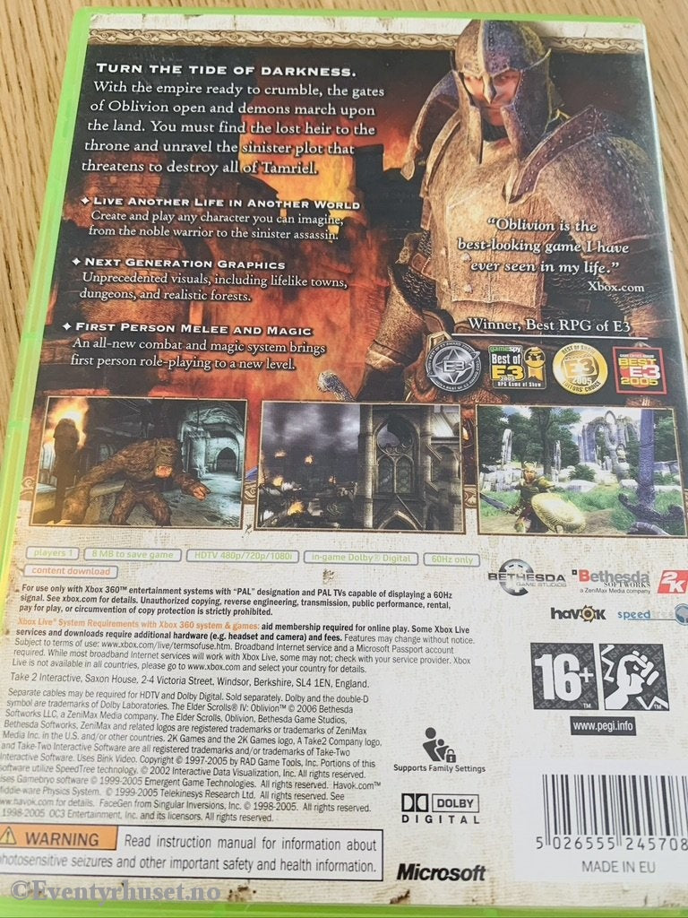 Oblivion. Xbox 360.