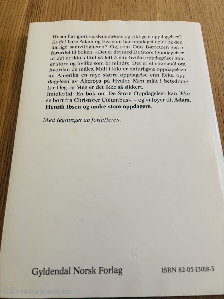 Odd Børretzen, 1990, Adam, Chr. Columbus, Henrik Ibsen og andre store oppdagere. Bok Manga Entertainment