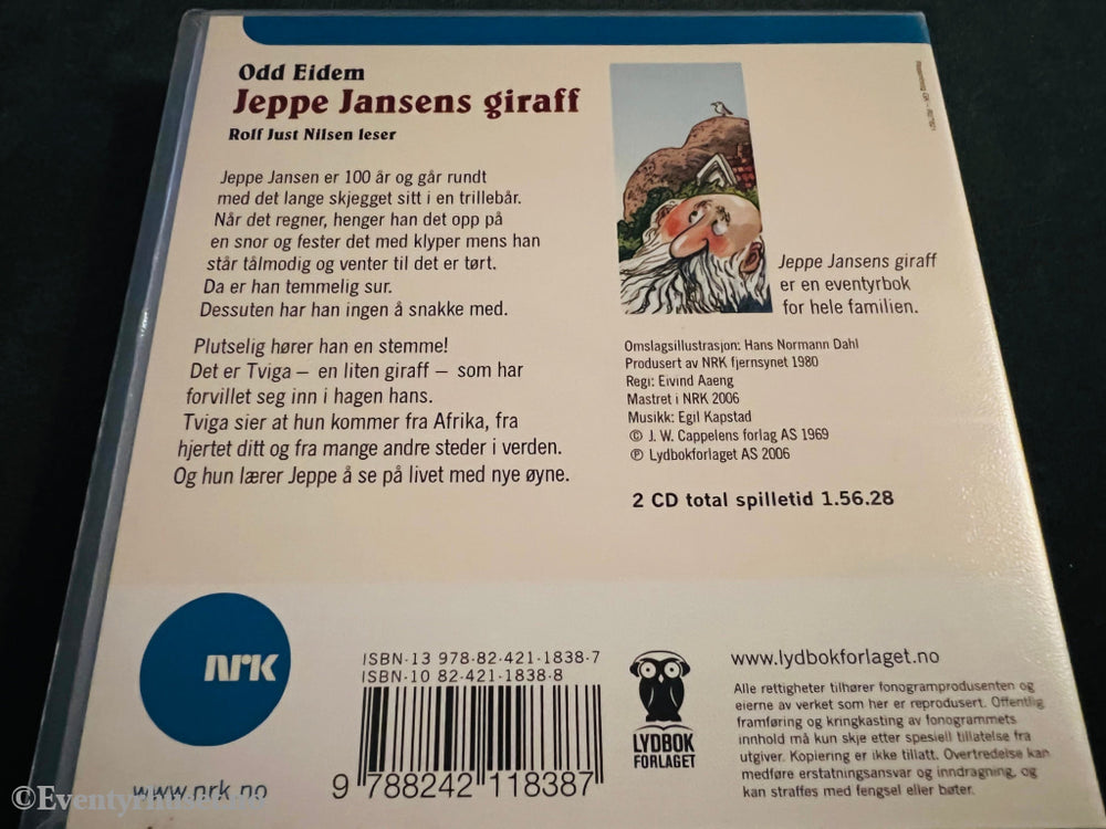 Odd Eidem. 1980/06. Jeppe Jansens Giraff (Lest Av Rolf Just Nilsen Nrk). Lydbok På 2 Cd.