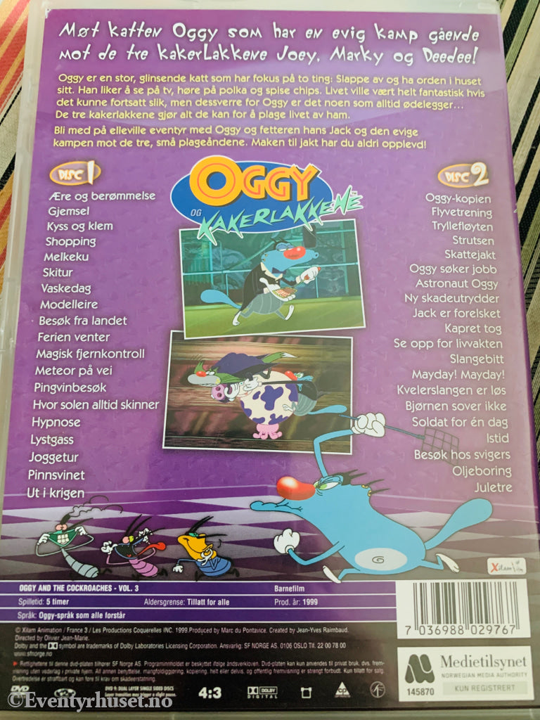 Oggy Og Kakerlakkene. Vol. 3. 1999. Dvd. Dvd