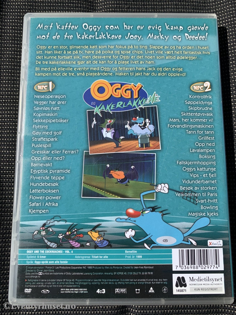 Oggy Og Kakerlakkene. Vol. 4. 1999. Dvd. Dvd