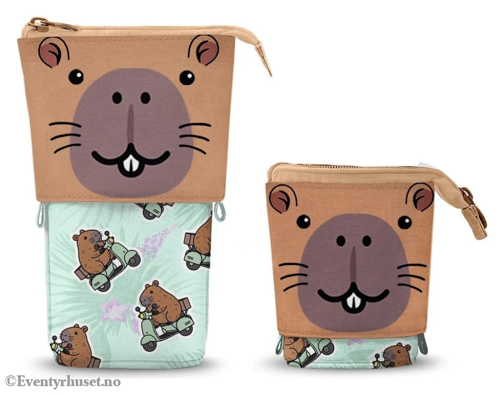 Oh My Pop! Cute Pencil case Capybara Green Home & Gifts