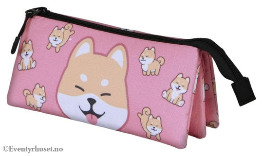 Oh My Pop! Triple Pencil case Shiba Pink Home & Gifts