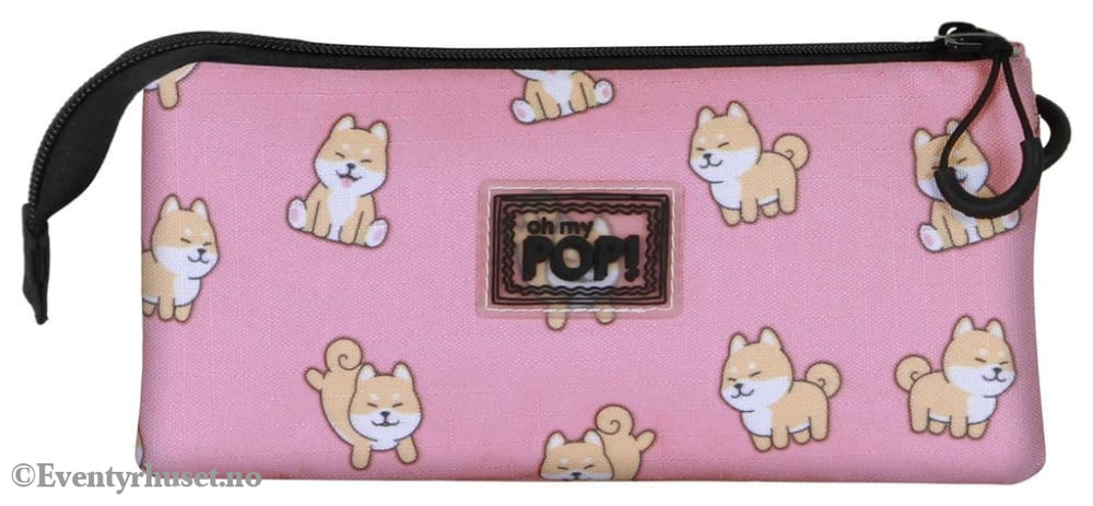 Oh My Pop! Triple Pencil case Shiba Pink Home & Gifts