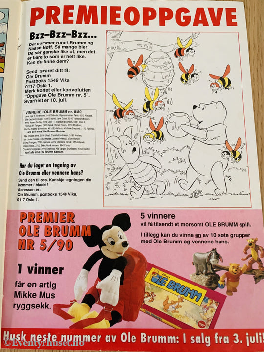 Ole Brumm Og Vennene Hans. 1990/05. Tegneserieblad