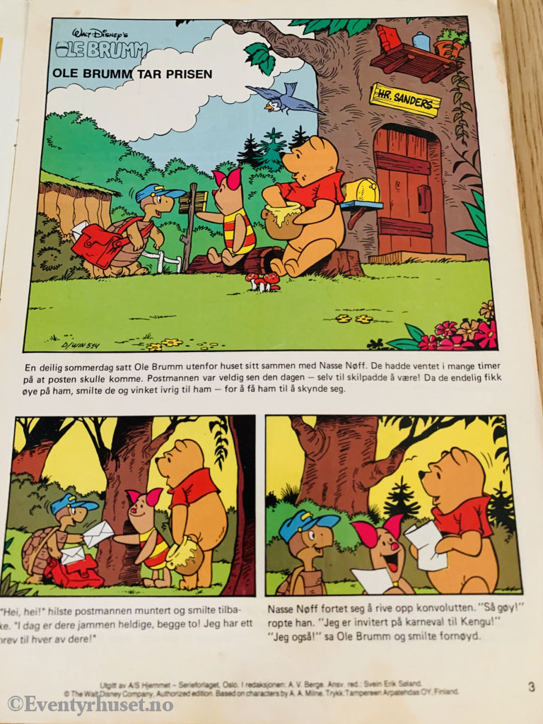Ole Brumm Og Vennene Hans. 1990/08. Tegneserieblad