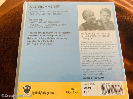 Ole Brumms bok - Tre fortellinger. Lydbok på CD.