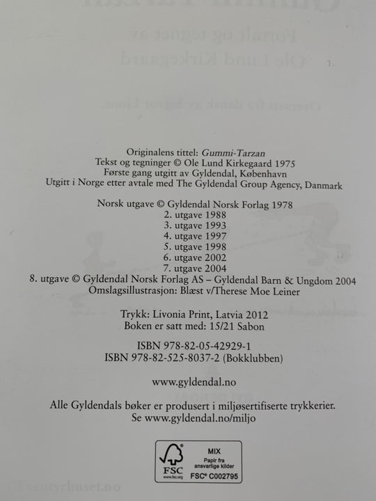 Ole Lund Kirkegaard. 2004 (1975). Gummi-Tarzan. Fortelling