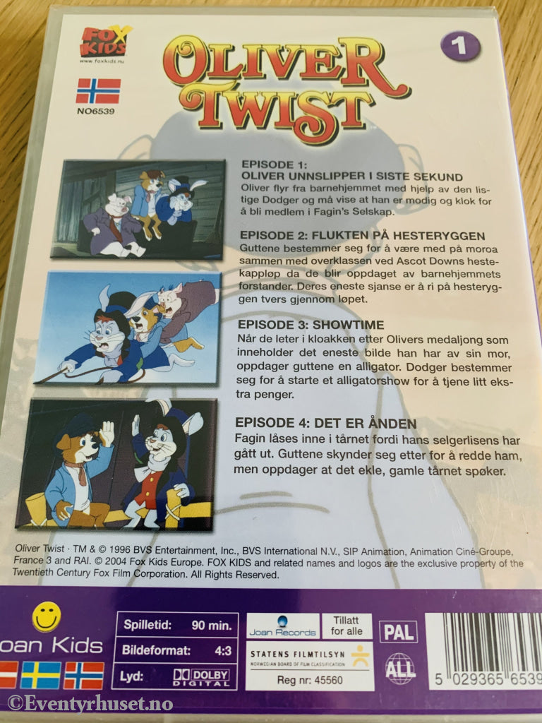 Oliver Twist 1. 1996/2004. Dvd Ny I Plast!