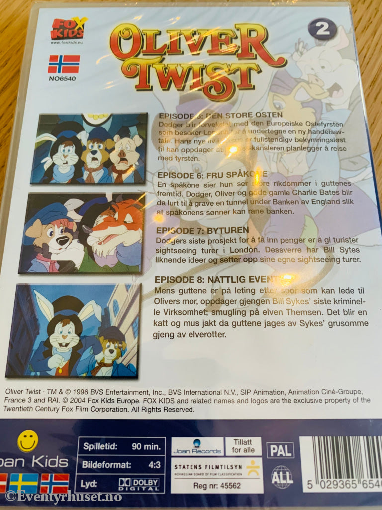 Oliver Twist 2. 1996/2004. Dvd Ny I Plast!