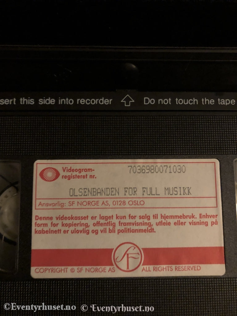 Olsenbanden 7. For Full Musikk! 1976. Vhs. Vhs